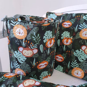 jungle animals cot bumper bedding, safari baby bedding, baby shop Ireland