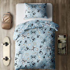 Boys' Gamer Single Bed Bedding Set, Fabricco Bedding UK