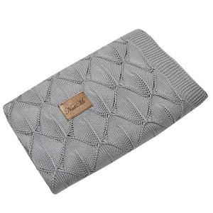 Bamboo Cellular Baby Blanket Light Grey