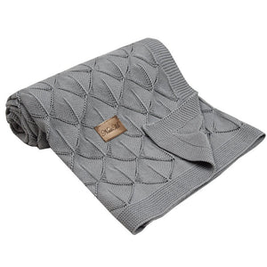 Bamboo Cellular Baby Blanket - light grey