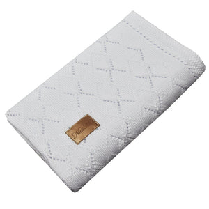 Bamboo Cellular Baby Blanket - white