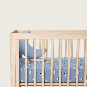 Vroom, Vroom Cars, Tractors Fitted Sheet in Blue - Cot and Cot Bed