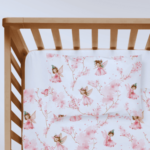 FAIRY BEDDING SET PINK BABAY girl , baby shop uk