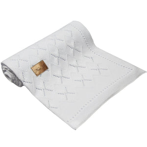 Bamboo Cellular Baby Blanket - white