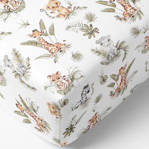 Safari Animals Baby Fitted Sheet-| Cot, cot bed SnuzPod & Nestig Mini Crib Sheet
