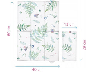 Travel Changing Mat with Popper Closure – Watercolour World Polypody.
A compact and practical travel changing mat, perfect for walks and trips.