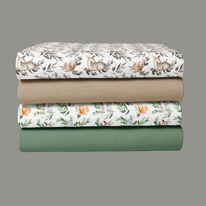 Cotton Fabric - Forest Friends Natural