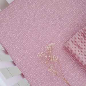 Maxi Cosi , snuzpod, space saver cot fitted sheet pure cotton, baby girl dusty pink nursery