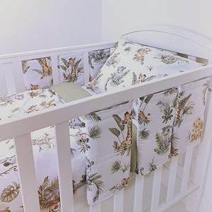 jungle animals baby bedding with bumper. safari