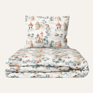 Join Little Dino on his wild adventure with this adorable Baby Bedding Set! The playful patterns and charming characters will tell a lovely story, making bedtime a delightful journey for your little one.