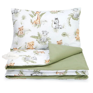 jungle animals baby bedding, CUTE SAFARI BEDDING, safari animals bedding , safari baby room decor, safari baby shower, Fabricco