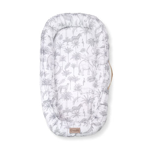 The Baby Nest is designed to provide newborns a cozy place to sleep and rest, and wraps the baby from the first days of life to create a sense of security. Nature&Love baby nest is made of satin and cotton. These soft and fluffy fabrics are very delicate to the touch, and are easy to care for. modern lifestyle products for families with babies. Scandi Inspired Nursery, Kids and Interiors . Safari baby nest. Jungle nursery . scandi born baby
