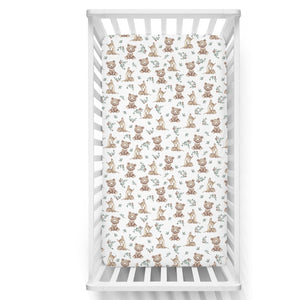 Woodland Animals Baby Fitted Sheet - Cot and Cot Bed