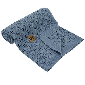Bamboo Cellular Baby Blanket - Denim Blue