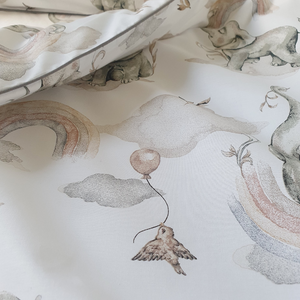 Elephant & Rainbow Bedding Set , Baby Cot and Cot Bed