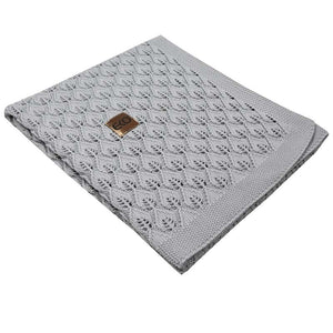 Bamboo Cellular Baby Blanket - Light Grey