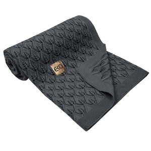Bamboo Cellular Baby Blanket - Dark Grey