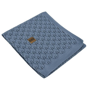 Bamboo Cellular Baby Blanket - Denim Blue