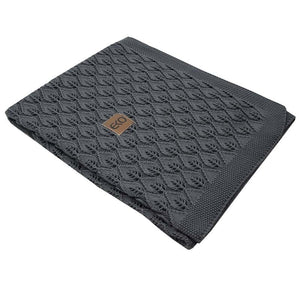 Bamboo Cellular Baby Blanket - Dark Grey