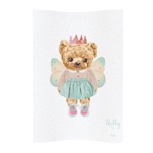 Deluxe Baby Girl Wedge Anti Roll Nappy Baby Changing Mat with Curved Sides and Raised Edges - Fluffy Puffy Nelly. for the kids – and their parents