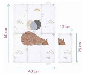 Deluxe Unisex Folding Travel Nappy Baby Changing Mat with Popper Close -My Best Friend Bear