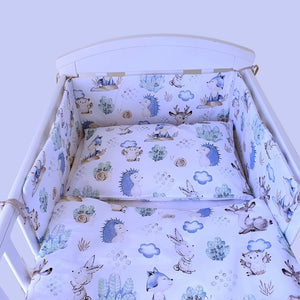 Cot Bedding Set with Bumper - Woodland Friends