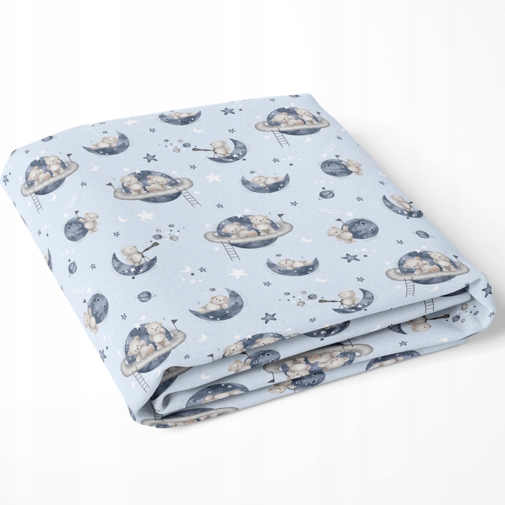 Baby Fitted Sheet - Teddy Space Adventure