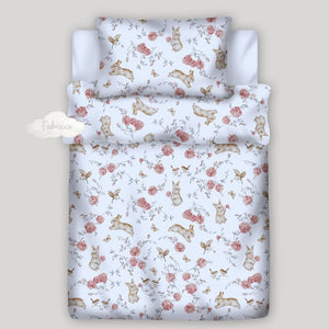 Baby Bedding Set - Little Bunny and Roses Garden