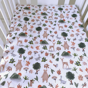 baby cot bed fitted sheet forest green