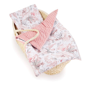 Baby Girl Mini Bedding - Dusty Pink Flowers