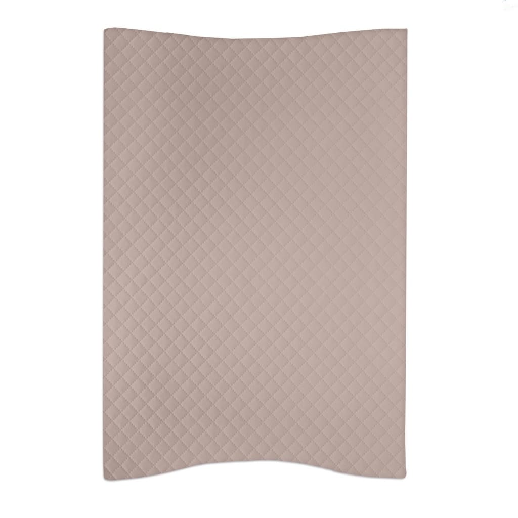 Deluxe Baby Unisex Wedge Anti Roll Nappy Baby Changing Mat with Curved Sides and Raised Edges - Caro Beige