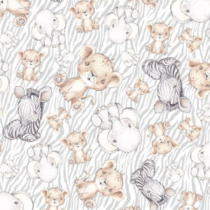Cute Safari Animals Fitted Sheet - Cot and Cot Bed