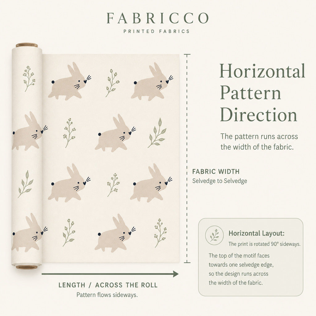 Sweet Giraffe Cotton Fabric – Beige Safari Nursery Print