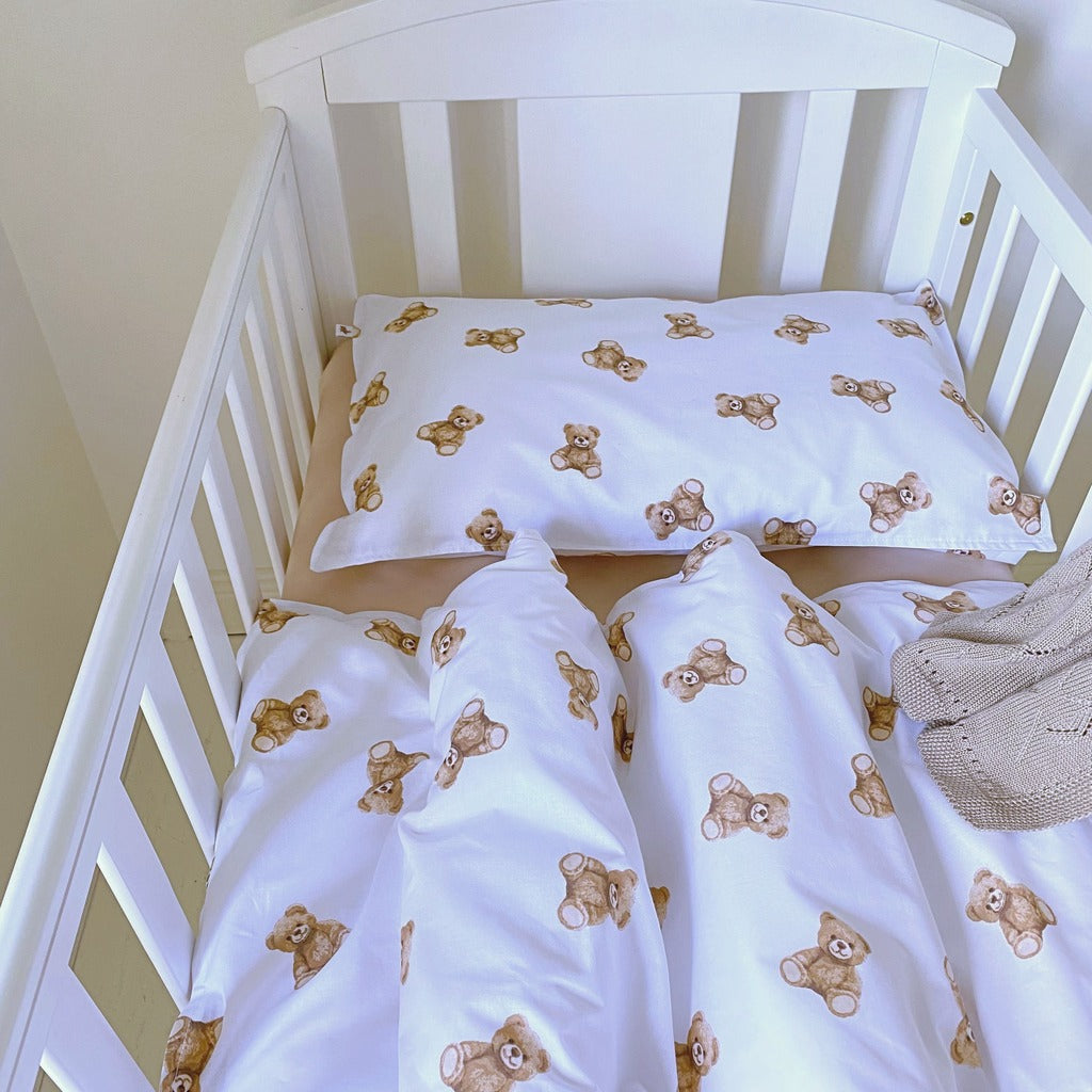 Baby Bad Sheet Design Little Brown Teddy Bear Baby Bedding Set