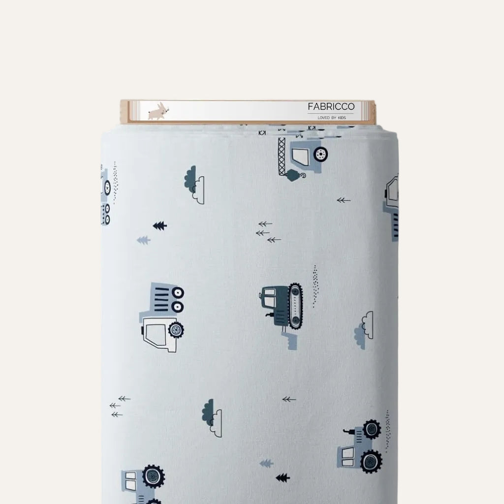 Construction Vehicles  Fabric– 100% Cotton | Tractors &amp; Trucks