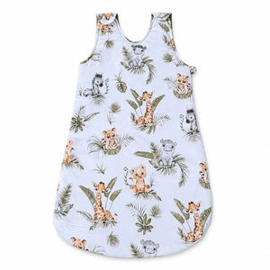 Cute Jungle Friends 2.5 TOG baby sleeping bag with safari animal print for 6–18 months