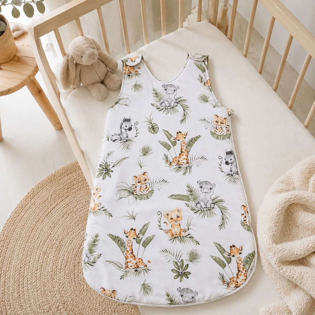 Baby Sleeping Bag 2.5 TOG 6–18 Months – Jungle Safari | Fabricco