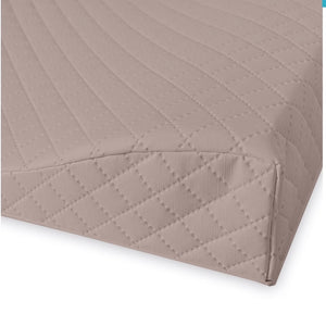 Deluxe Baby Unisex Wedge Anti Roll Nappy Baby Changing Mat with Curved Sides and Raised Edges - Caro Beige