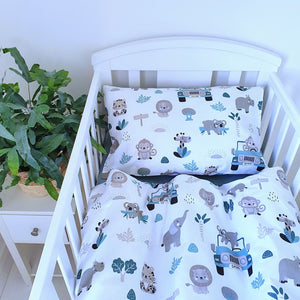 baby bedding sage safari, jungle animals, baby shop uk