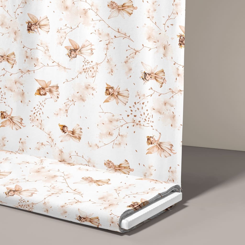 Cotton Fabric - Little Fairy in Beige