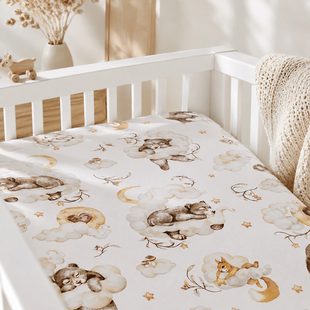 Little Teddy Bear Baby Fitted Sheet - Cot and Cot Bed