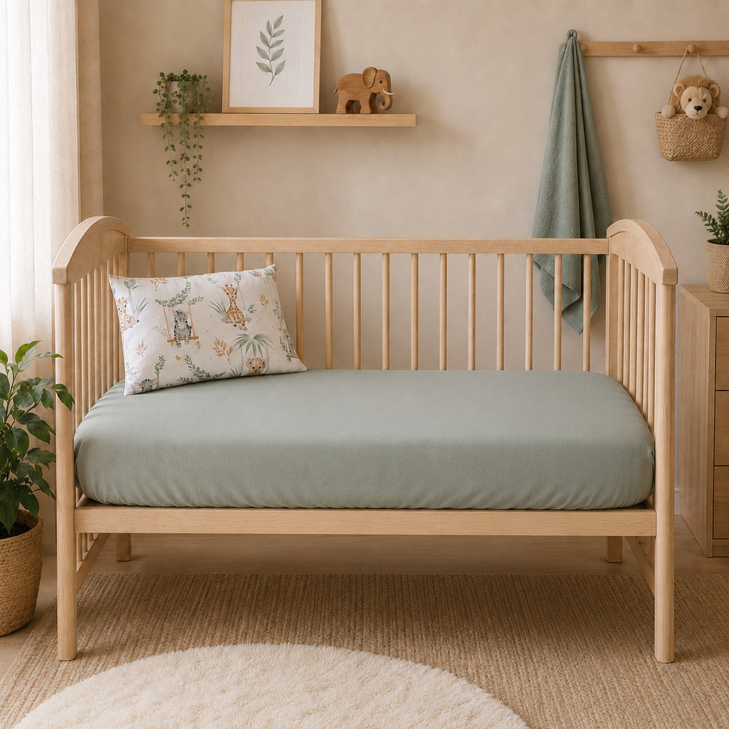  Sage Green Safari  Baby Bedding UK