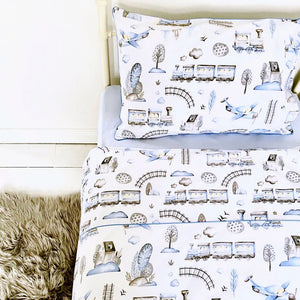 Single Bed Bedding Set - Train, Clouds , Airplane