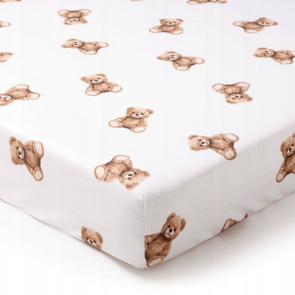 Teddy Bear Baby Fitted Sheet , Cotton Cot &amp; Crib UK