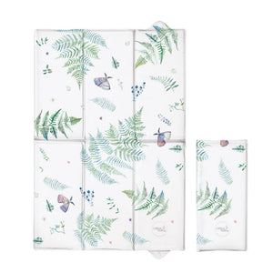 Travel Changing Mat with Popper Closure – Watercolour World Polypody