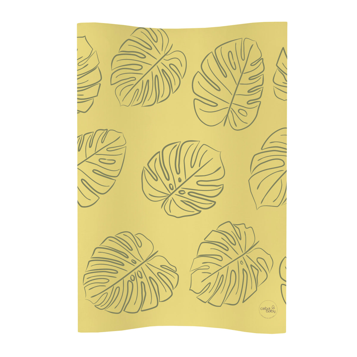 monstera baby changing mat, mustard