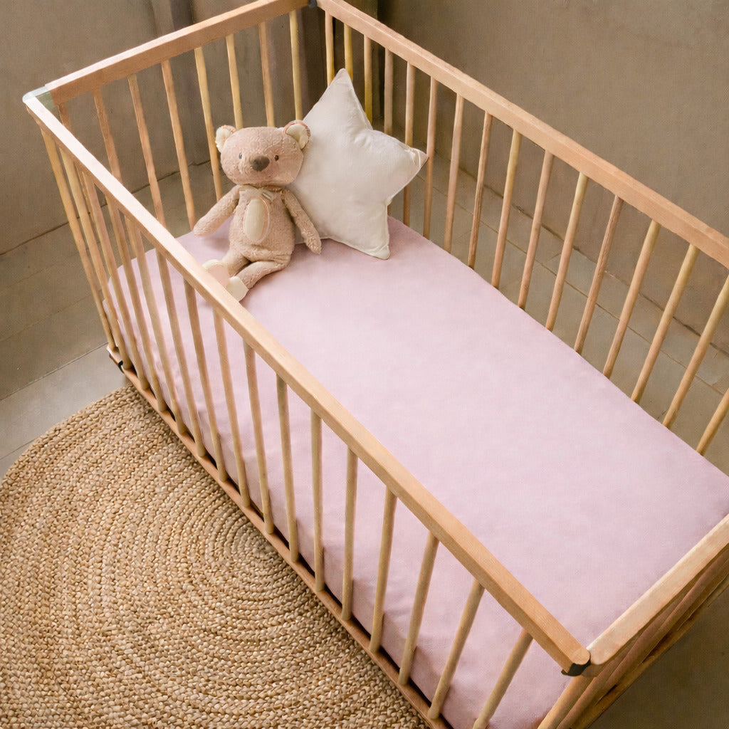 The Dusty Pink&amp;nbsp; Cot or Cot Bed fitted sheets - fully elasticated