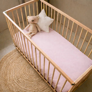 The Dusty Pink&nbsp; Cot or Cot Bed fitted sheets - fully elasticated