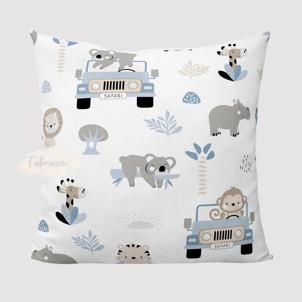 cotton fabric blue safari uk