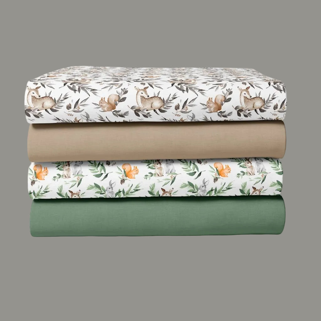 Cotton Fabric - Forest Friends Natural